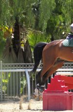KALEY CUOCO Riding Her Horse in Los Angeles