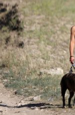 KARINA SMIRNOFF Out Hiking at a ark in Los Amgeles