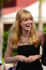 KAT DENNINGS and BETH BEHRS on the Set of Extra in Universal City