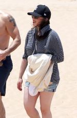 KAT DENNINGS in Shorts on the Beach in Maui