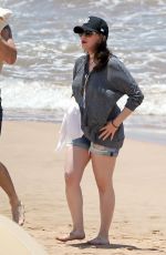 KAT DENNINGS in Shorts on the Beach in Maui