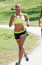 KAT GRAHAM Working Out in a Park in Los Angeles