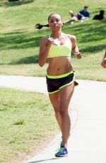 KAT GRAHAM Working Out in a Park in Los Angeles