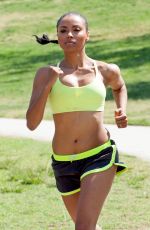 KAT GRAHAM Working Out in a Park in Los Angeles