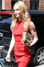 KATE BOSWORTH in Red Dress Out and About in New York