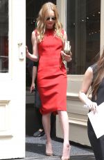 KATE BOSWORTH in Red Dress Out and About in New York