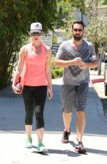 KATHERINE HEIGL in Tights Arrives at a Gym in Los Angeles