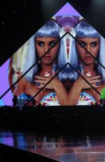 KATY PERRY Performs on Prismatic Tour at O2 Arena in London