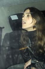 KEIRA KNIGHTLEY at Chiltern Firehouse in Lodon