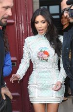 KIM KARDASHIAN Arrives at Costes Restaurant in Paris