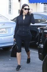 KIM KARDASHIAN in Leggings Out in Beverly Hills