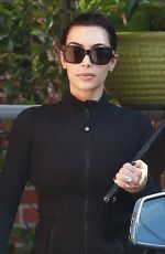 KIM KARDASHIAN in Leggings Out in Beverly Hills