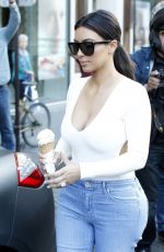 KIM KARDASHIAN Out and About in Paris