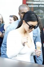 KIM KARDASHIAN Out and About in Paris