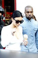 KIM KARDASHIAN Out and About in Paris