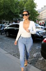 KIM KARDASHIAN Out and About in Paris