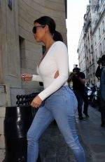 KIM KARDASHIAN Out and About in Paris