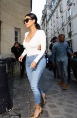 KIM KARDASHIAN Out and About in Paris