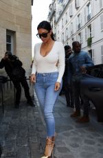 KIM KARDASHIAN Out and About in Paris