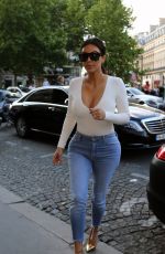 KIM KARDASHIAN Out and About in Paris