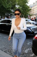 KIM KARDASHIAN Out and About in Paris