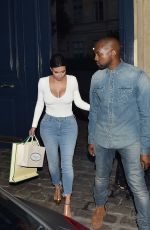 KIM KARDASHIAN Out and About in Paris