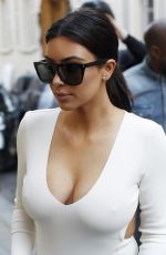 KIM KARDASHIAN Out and About in Paris