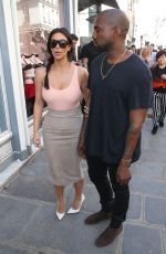 KIM KARDASHIAN Out Shopping in Paris