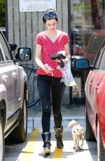 KRYSTEN RITTER with Her Dog out in Los Angeles