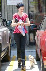 KRYSTEN RITTER with Her Dog out in Los Angeles