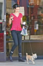 KRYSTEN RITTER with Her Dog out in Los Angeles