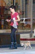 KRYSTEN RITTER with Her Dog out in Los Angeles