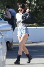 KYLIE JENNER in High-waisted Shorts Out and About in Calabasas