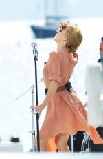 KYLIE MINOGUE Performs at Stage of Canal+ in Cannes
