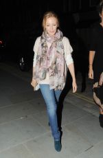 KYLIE MINOGUW Leaves Chiltern Firehouse in London