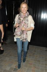 KYLIE MINOGUW Leaves Chiltern Firehouse in London