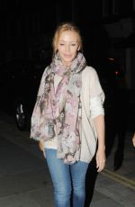 KYLIE MINOGUW Leaves Chiltern Firehouse in London