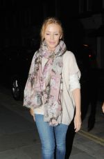 KYLIE MINOGUW Leaves Chiltern Firehouse in London