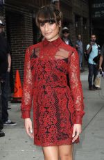LEA MICHELE at David Letterman Show in New York