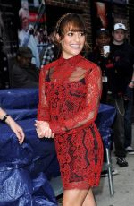 LEA MICHELE at David Letterman Show in New York