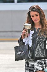 LEA MICHELE on the Set of Glee in Los Angeles