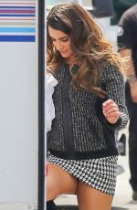 LEA MICHELE on the Set of Glee in Los Angeles