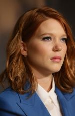LEA SEYDOUX at Saint Laurent Press Conference at Cannes Film Festival