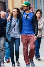 LEIGHTON MEESTER and Adam Brody Out and About in New York