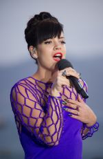 LILY ALLEN Performs on Canal Plus TV Show at Cannes Film Festival