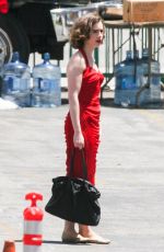 LILY COLLINS at a Set of Untitled Warren Beatty Movie in Los Angeles