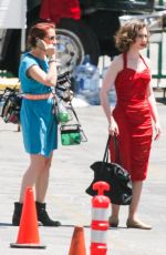LILY COLLINS at a Set of Untitled Warren Beatty Movie in Los Angeles