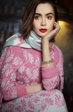 LILY COLLINS at Karl Lagerfeld Photoshoot for Barrie Autumn/Winter 2014 Collection
