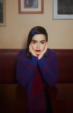LILY COLLINS at Karl Lagerfeld Photoshoot for Barrie Autumn/Winter 2014 Collection