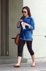 LILY COLLINS in Leggings Leaves a Gym in West Hollywood 2205
